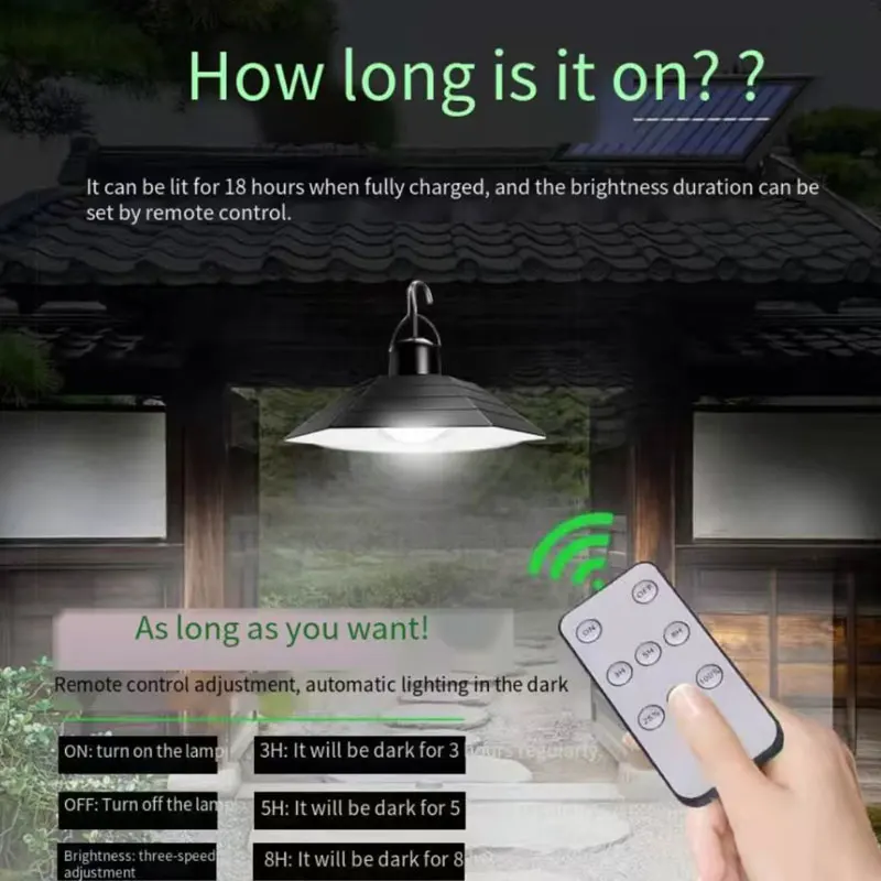 Solar home lighting chandelier outdoor garden lamp decorative sensor lamp induction lamp one-on-two split chandelier