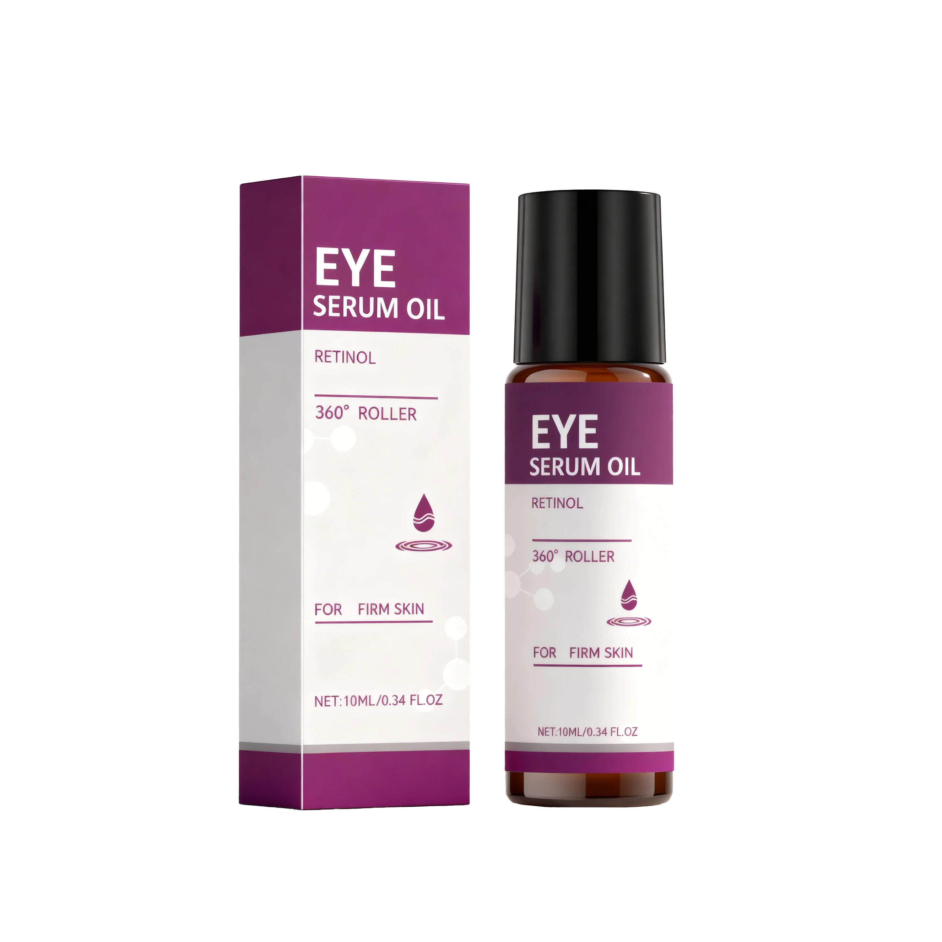 Retinol Eye Serum Hydrating Tightening Lifting Fade Fine Lines Smooth Wrinkles Relieve Fatigue 360° Roller Brighten Eye Skincare
