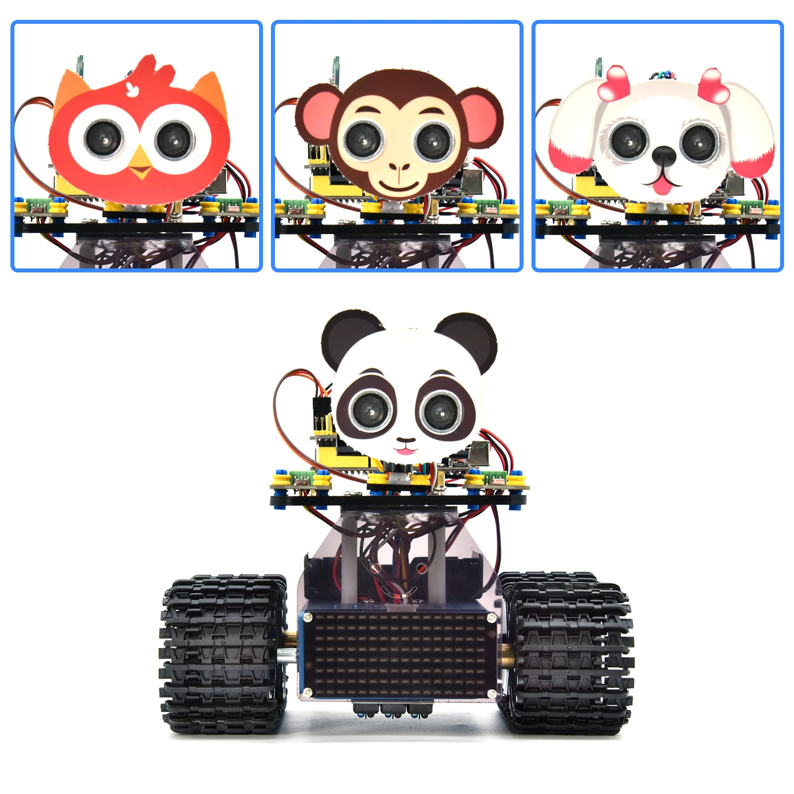 Keyestudio Mini Caterpillar Tank Robot Car V3.0 For Arduino Robot Car With C language Basic Programming Multiple Contros Car Kit