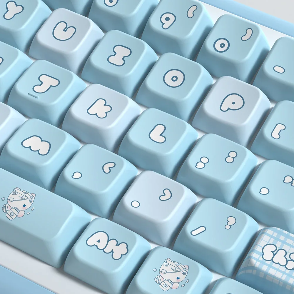 Water Cat-Tapa de teclado mecánico, perfil Mda, sublimación térmica, accesorios para teclado