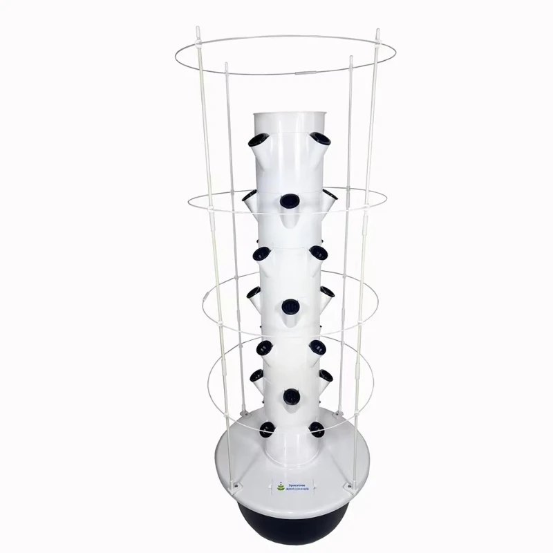 Durable Vertical Hydroponic Planting Tower Cultivation 7 Layer 28 Holes Pineapple Tower Vertical Farming System with Climbing