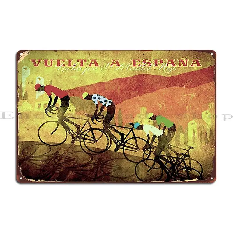 Vuelta A Espana Vintage 1921 Bicycle Racing Print Metal Sign Plaques Poster Custom Printing Cave Wall Cave Tin Sign Poster