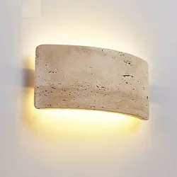 Wabi-sabi LED Wall Lamp Garden Light Stone IP65 Outdoor Waterproof Bedside Retro Sconces Lighting Fixture Home Decoration Indoor
