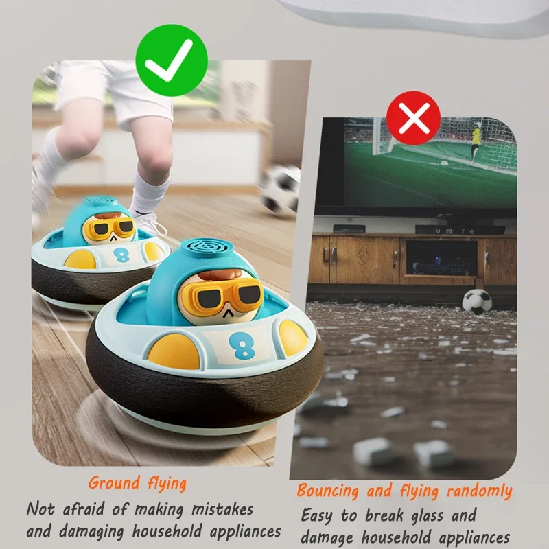 Elektrischer Fußball mit schwebendem Gefühl für Kinder, mit LED-Leuchten, Musik, USB wiederaufladbar, Indoor-Sportspielzeug, Geburtstagsgeschenk für Jungen und Mädchen