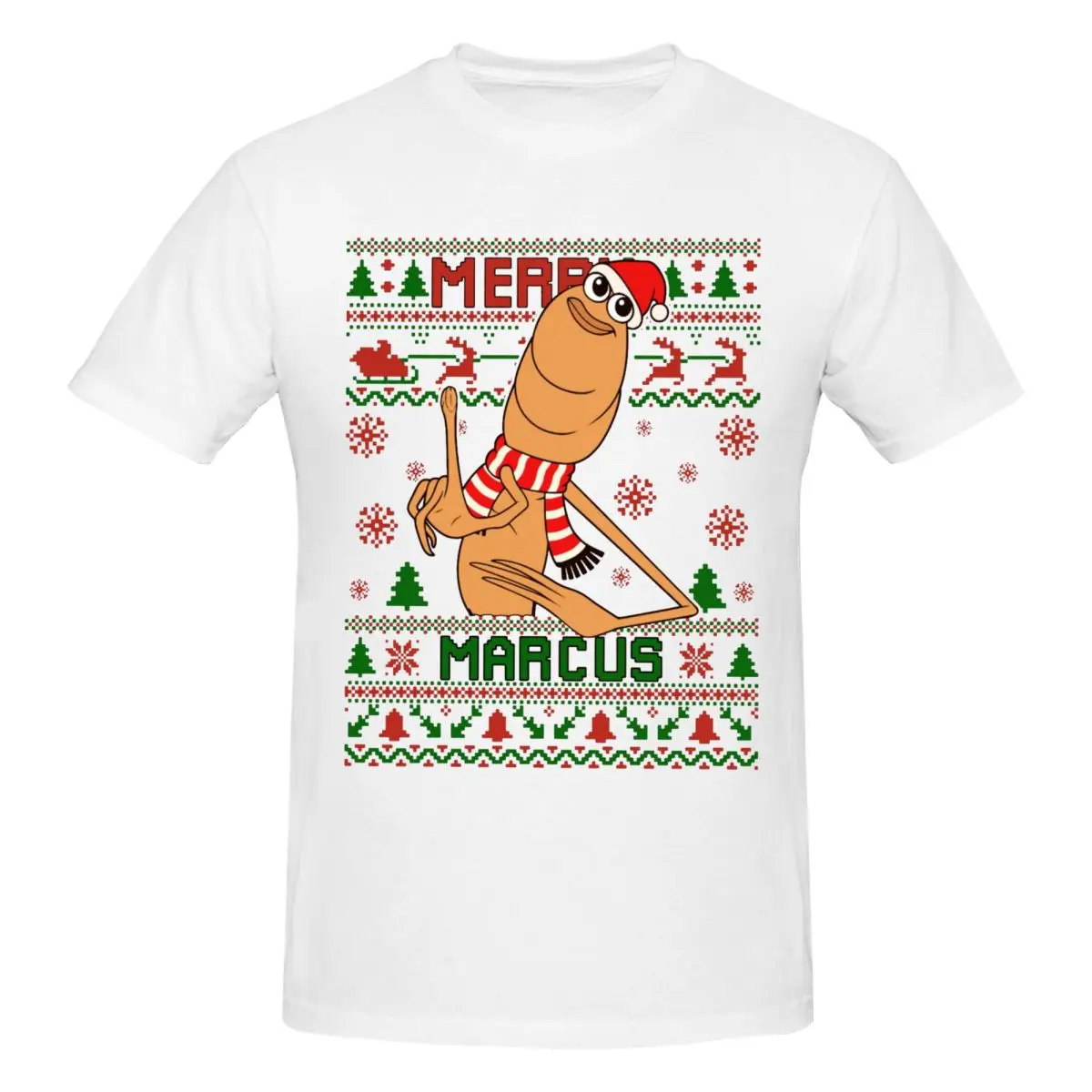 Men Where Is Jumbo James Meme Funny Marcus The Worm Xmas Christmas Awesome T Shirt Streetwear Plus Size Cotton Crewneck T-shirt