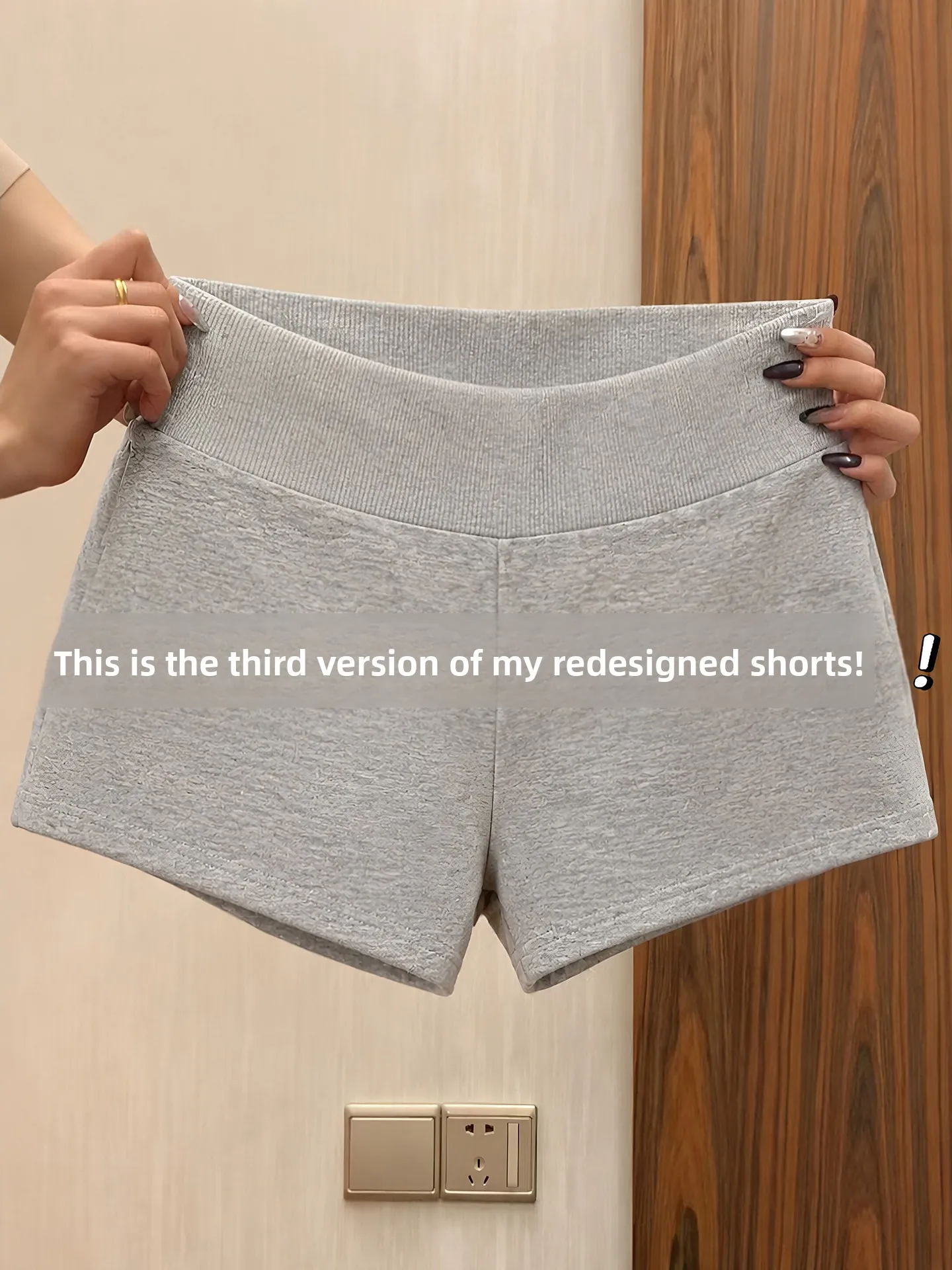 Grey Low Waist Sports Shorts Women Summer Thin Outerwear Spicy Three-Quarter Length Slimming A-Line Wrap Hot Pants Casual Pants