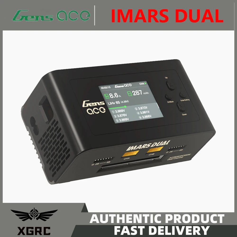 

OverShoot GENS ACE IMARS DUAL Channel Charger AC200W DC600W Smart Balance Charger Discharger RC Toy Lipo Li-Lon LIHV LEP Battery