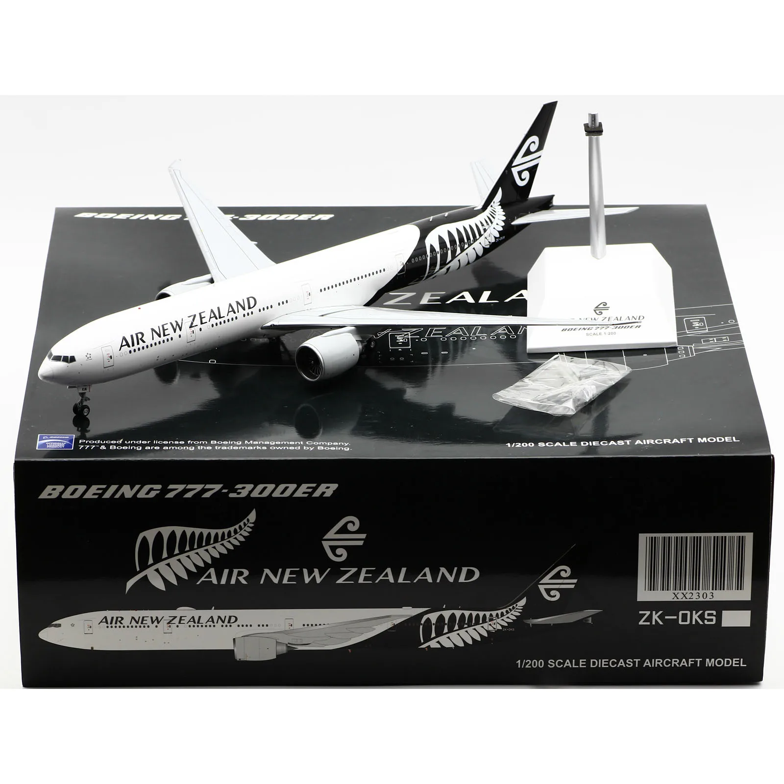 

XX2304 Alloy Collectible Plane Gift JC Wings 1:200 Air New Zealand StarAlliance Boeing B777-300ER Diecast Aircraft Model ZK-OKM