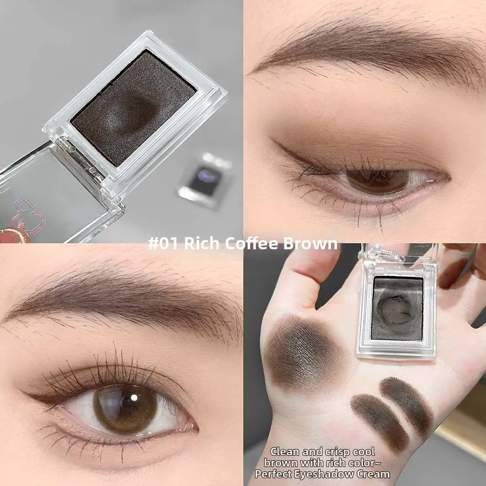 Potato Mud Cream Natural Single Color Eyeshadow Cream Smudgproof Smooth Dark Red Brown Eyeshadow Soft Matte Texture