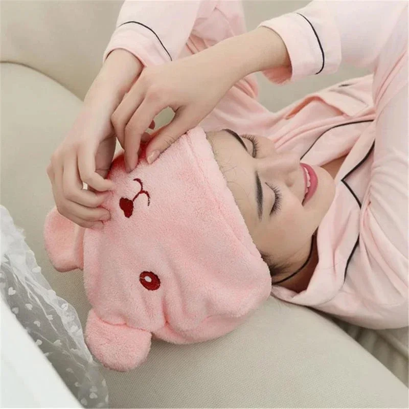 Lovely Little Bear Hair Drying Cap Towel Microfiber Quickly Dry Hair Shower Hat Wrapped Towels Bathing Cap Bathroom Accessories