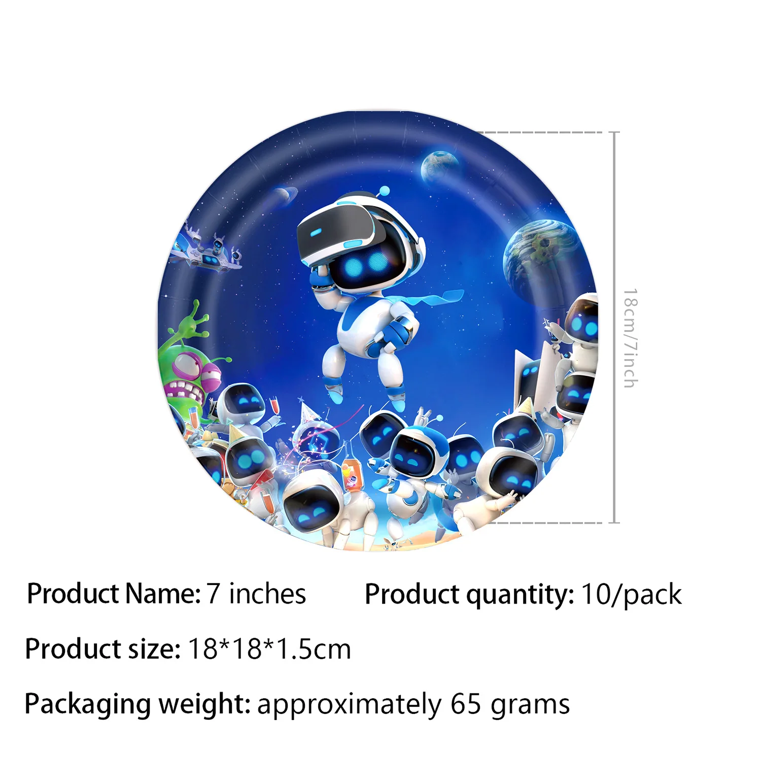 アストロボット誕生日パーティーの装飾ロボットセット食器テーブルクロスカップバルーンケーキトッパーベビーショー少年宇宙飛行士ゲームパーティーサプライ