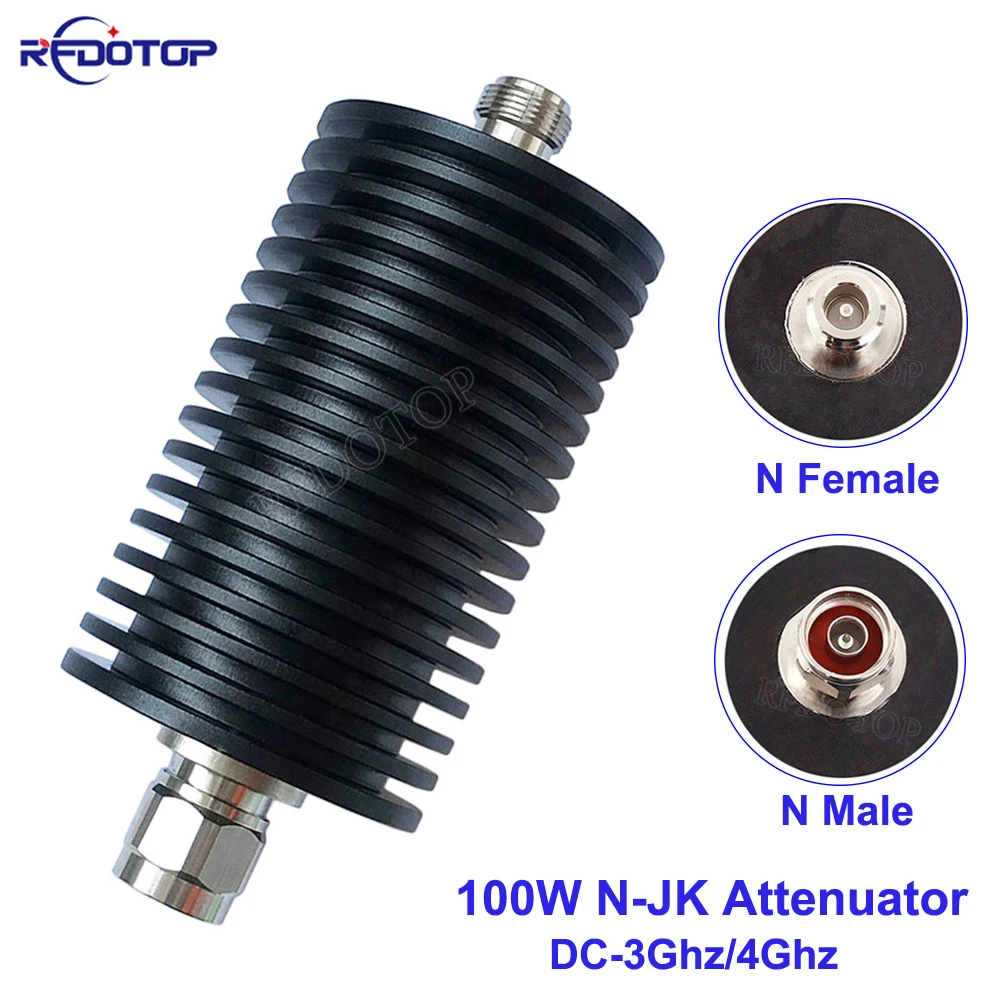 

100W N-JK Type N Male Plug to Female Jack Attenuator DC-3Ghz/4Ghz 1/2/3/5/6/10/15/20/30/40/50/60db RF Coaxial Power Connector