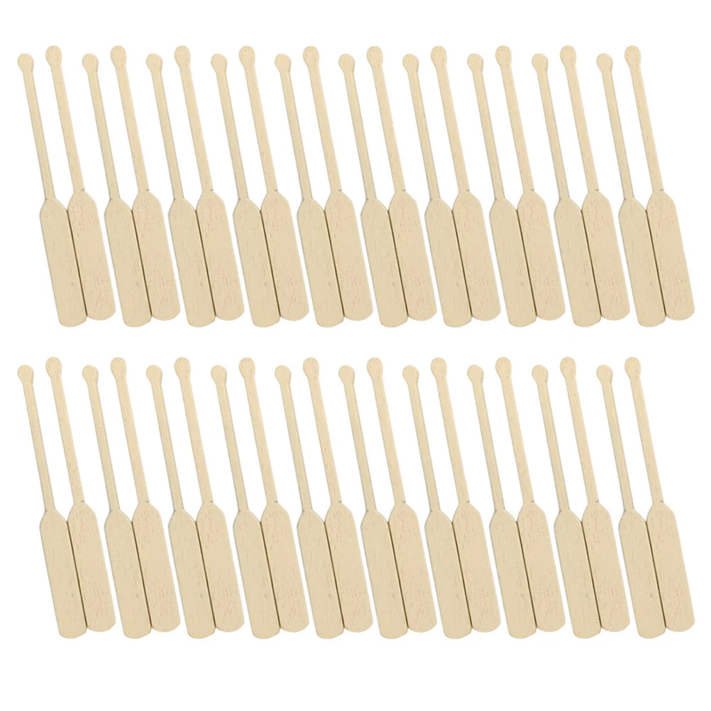 

24 Pairs Toy Beach Micro Landscape House Paddles Cartoon Miniature Figurines Theme Decors Child