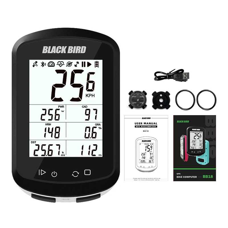 

BLACKBIRD GPS Bike Computer New BB18 Cycling Bicycle Speedometer Wireless MTB Cyclecomputer Cycle Odometer Cadence Sensors