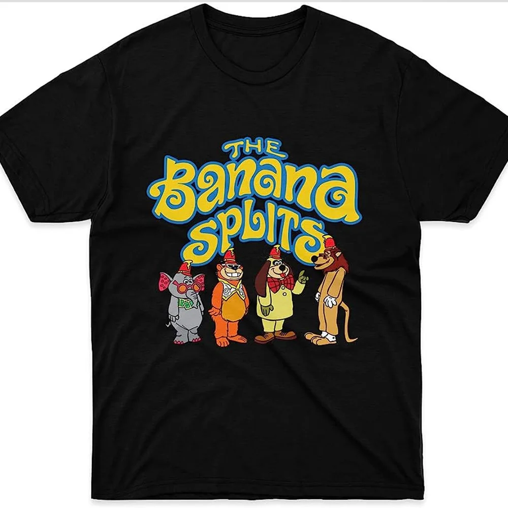 

LOVELY The Banana Splits Cartoon Animals T-shirt Black All Sizes S-5Xl