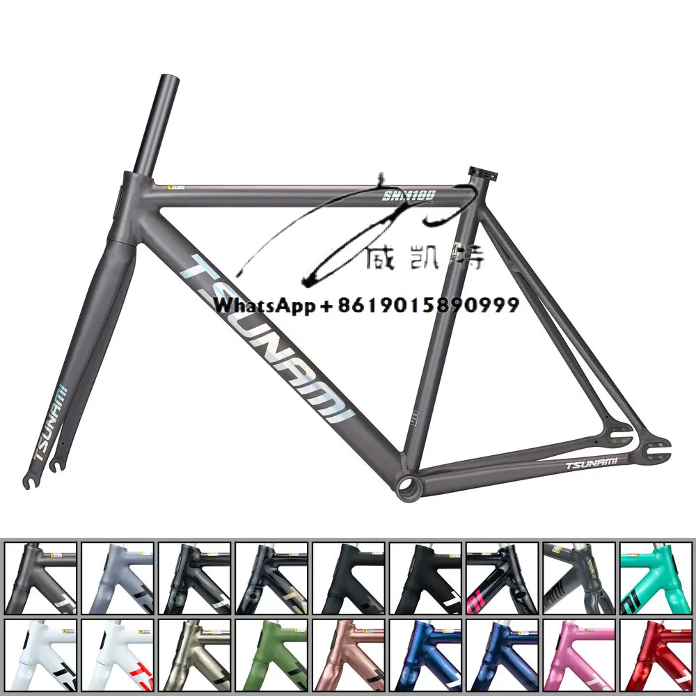 49 52 55 58 CM Tsunami SNM100 Aluminiumlegierung Fixed Gear Fahrradrahmen Single Speed Rennrad Fixie Rahmen für Fahrrad