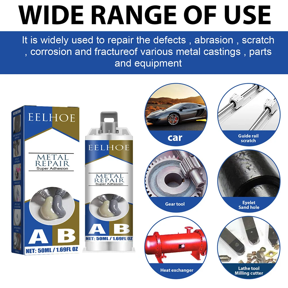 EINE B Kleber Eisen Casting Klebstoff Industrie Reparatur Mittel Edelstahl Aluminium Legierung Metall Gusseisen Knistern Schweißen Kleber