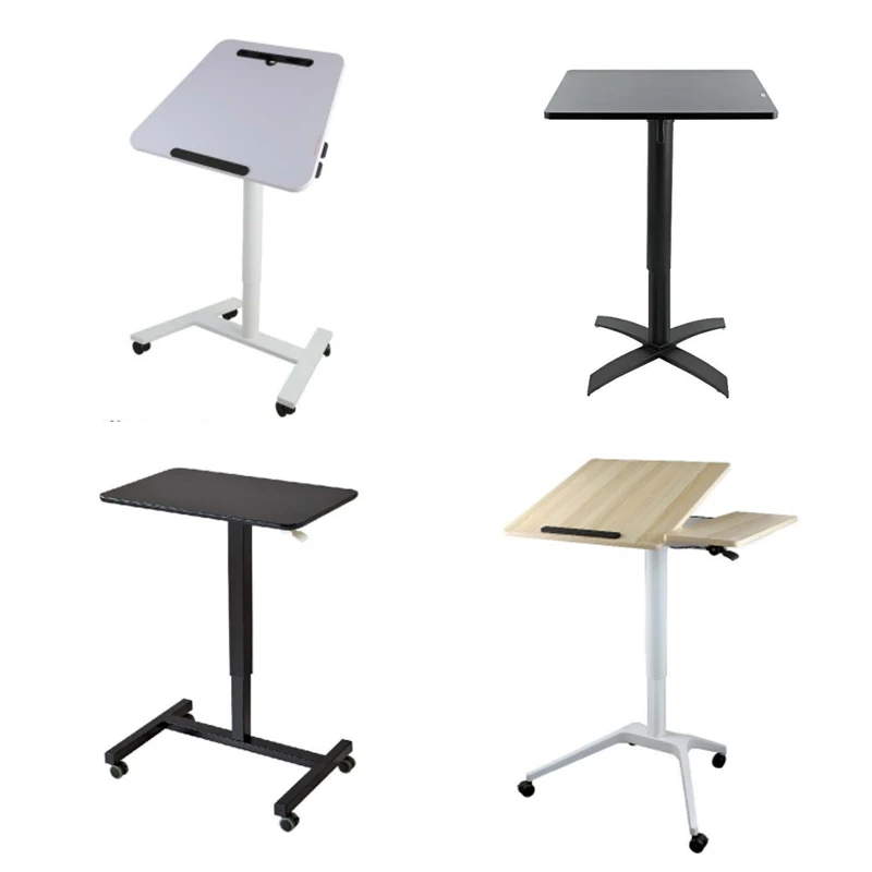 Modern Customization School Podium Lectern Table Height Adjustable Pneumatic Stand Up Lift Table For Office Study
