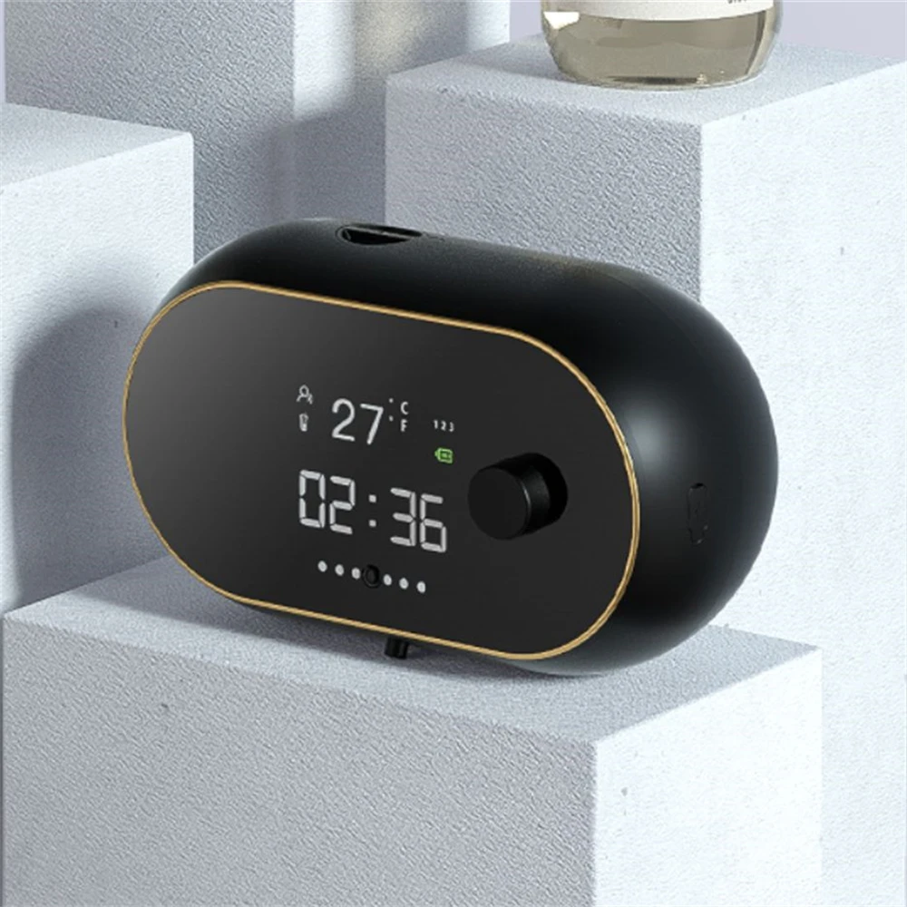 Touchless Automatic Foam Soap Dispenser Time Temperature Display USB Charging Auto Induction Liquid Soap Dispenser Wall-mounted