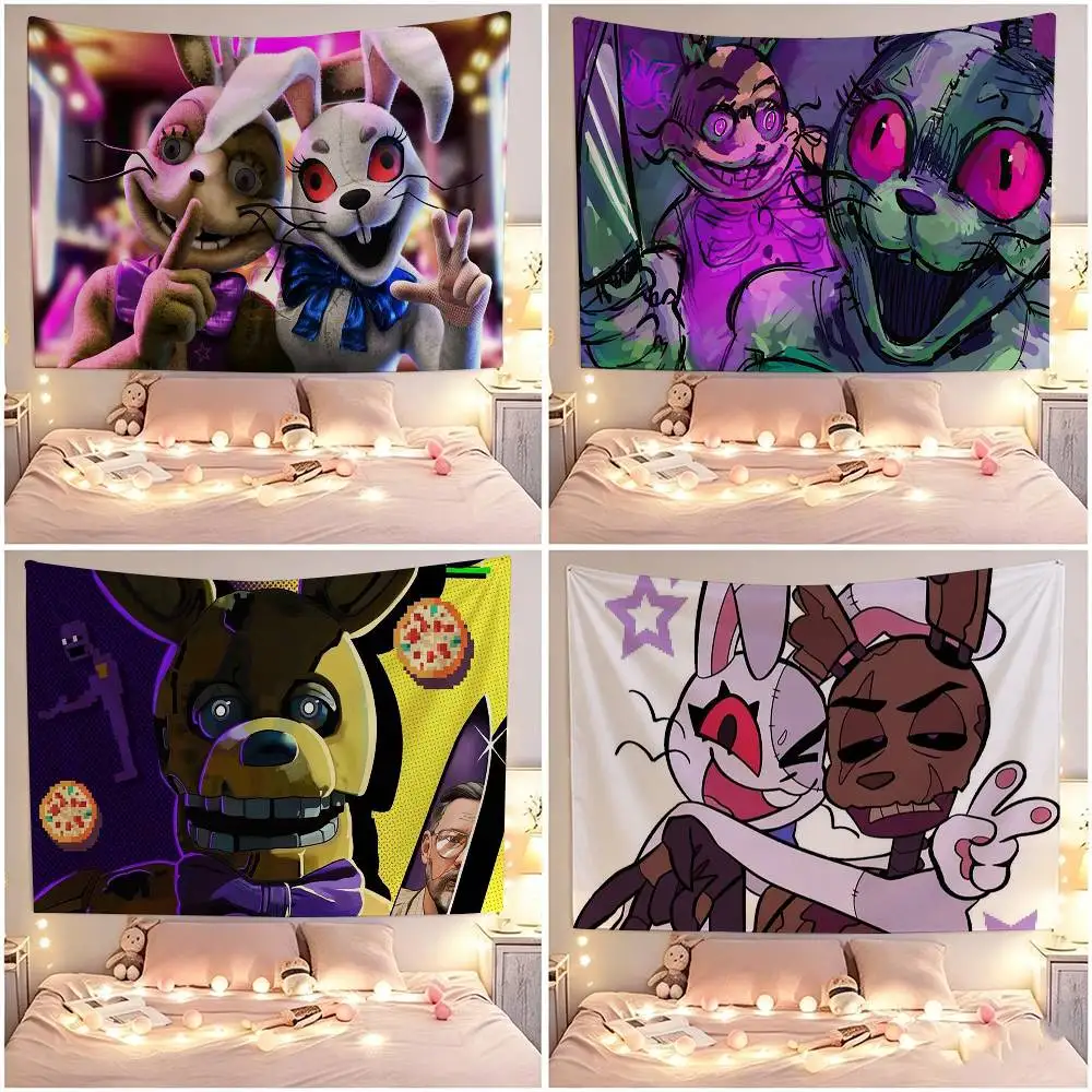 For F-FnafS S-Springtrap V-Vanny Flags Suitable For Party Club Outdoor Interior Wall Decoration Banner Fans Gift