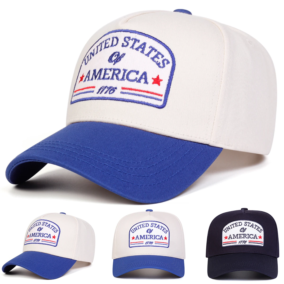 Unisex AMERICA Embroidery Baseball Caps Spring Autumn Outdoor Adjustable Casual Hats Sunscreen Hat Sports Cap