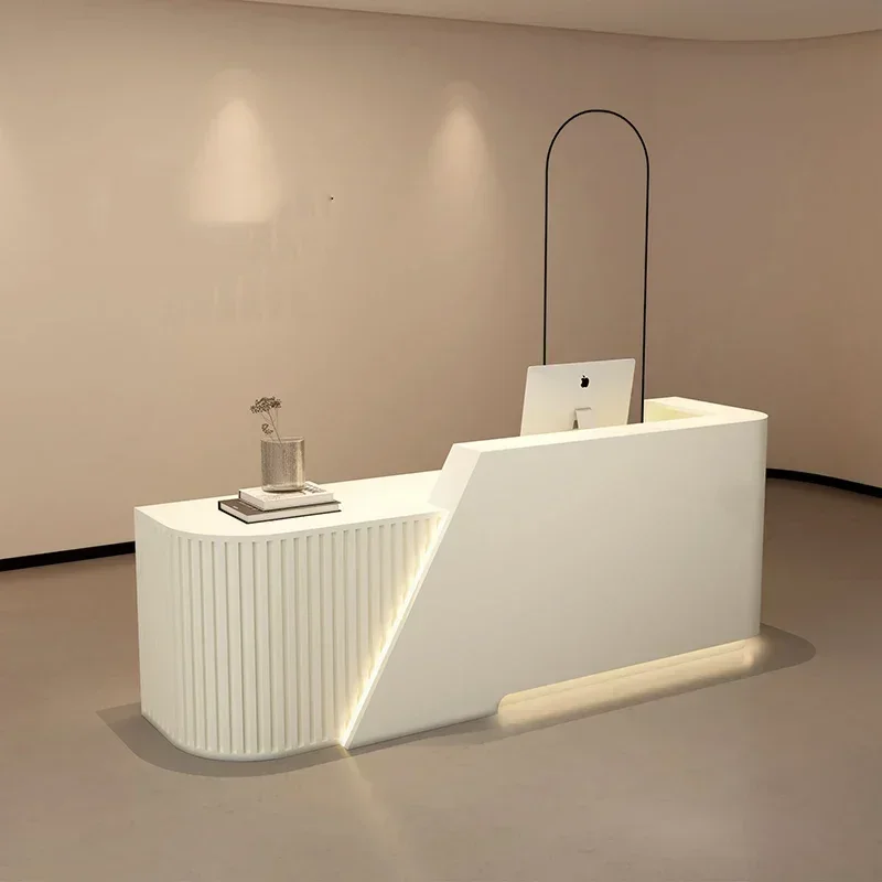 

Restaurant Furniture Counter Store With Showcase Aesthetic Reception Beauty Salon Dhome Luxury Office Administrator Stand Desk