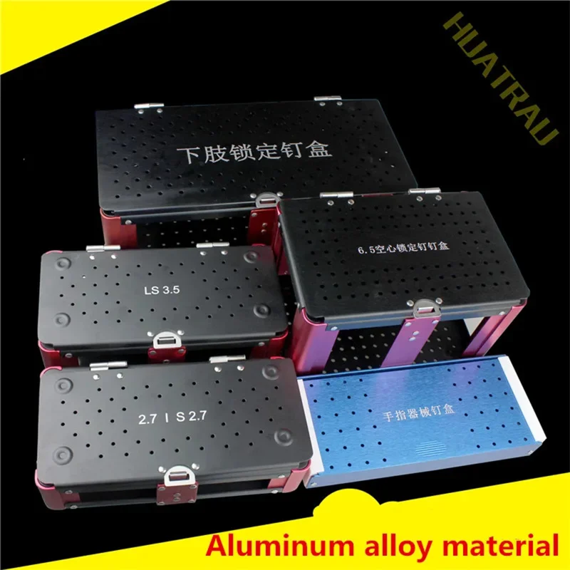 Orthopedic medical equipment 6.5 hollow nail disinfection box 1.5 2.0 2.4 2.7 3.5 5.0 upper and lower limb locking bone screw bo