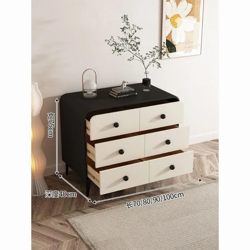 Cassettiera in legno massello di lusso leggero, cassettiera moderna e semplice da soggiorno 68, cassetto di grande capacità