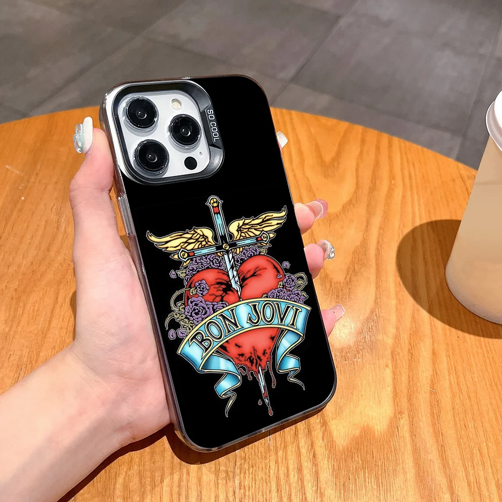 حافظة هاتف فرقة الروك FUNDA لهاتف سامسونج S25 S24 S23 A07 A17 A06 Ultra FE Plus غطاء حماية IMD ملون B-Bon J-Jovi #6