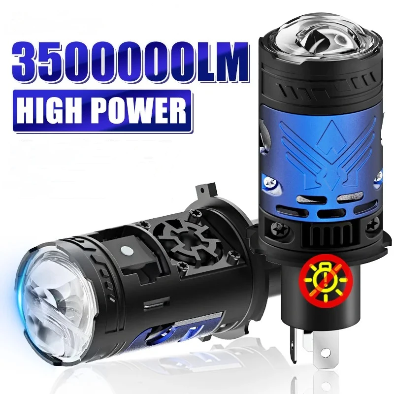

H4 Mini Bi LED Projector Lens Headlight Bulb 120W Turbo Lamp High Low Beam Led Lenses for Car Motorcycle Light LHD RHD Universal