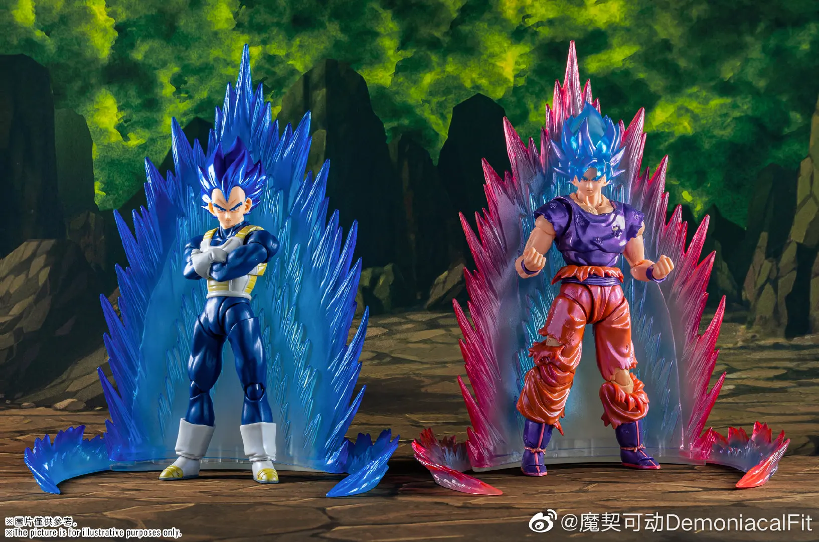 

In Stock Demoniacal Fit Possessed Horse Shining Soul (Blue Goku Kaio Ken) Action Figure Joint Movable Anime PVC Model Toy Gift