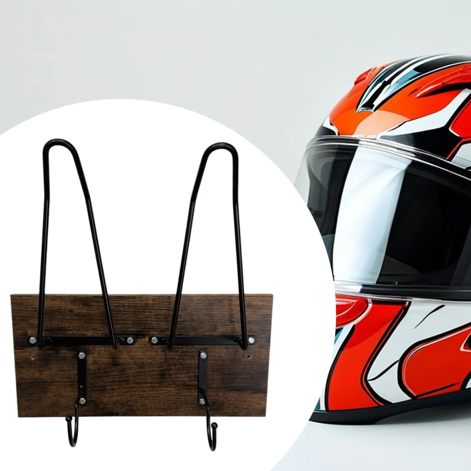 

Motorcycle Helmet Holder Helmet Hanger Stand Multifunctional Helmet Rack Hat Display Stand for Office Hats Door House Motorbike