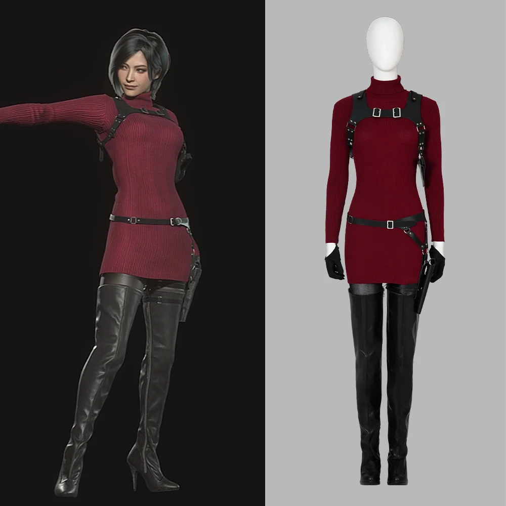 

Resident Evil 4 Ada Wong Cosplay Costume Full Set Women All Sizes Customizable Halloween Carnival Comic Con