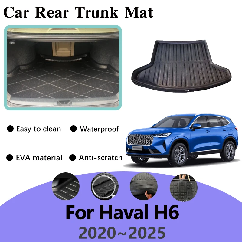 

Car Trunk Pads For GWM Haval H6 2024 Accessories 3rd Gen 2020 2021~2025 EVA Material Waterproof Protective Liner Car Accessories