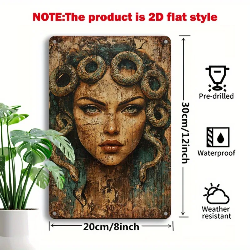 Retro Tin Signs for Halloween & Christmas, Metal Wall Art, Perfect for Farmhouse Kitchen & Home Bar Decor, 7.9x11.8"/11.8x17.7"