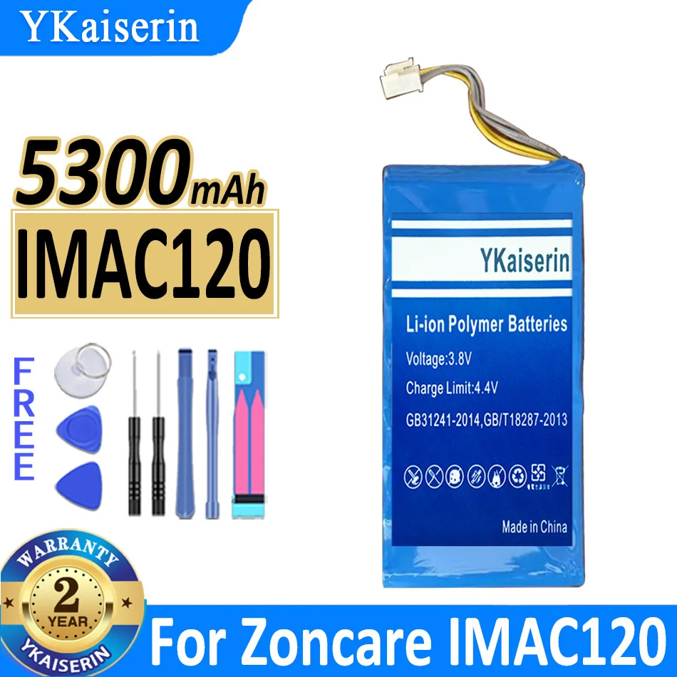 

5300mAh YKaiserin Battery WPH05-0070 For Zoncare IMAC120 electrocardiograph ECG Machine Bateria