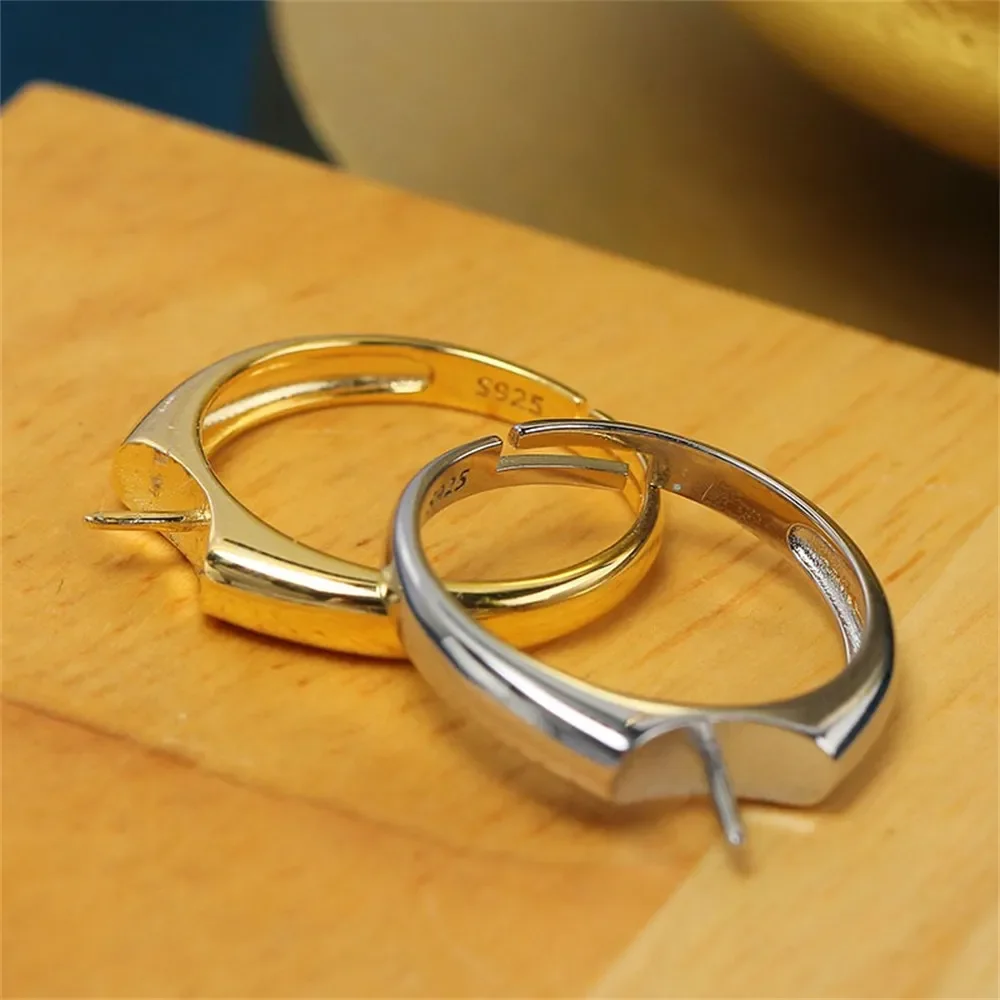 

Solid S925 Sterling Silver Pearl Ring Settings Findings & Accessories for Jewelry Making Bulk Wholesale Craft Supplies No Pearl
