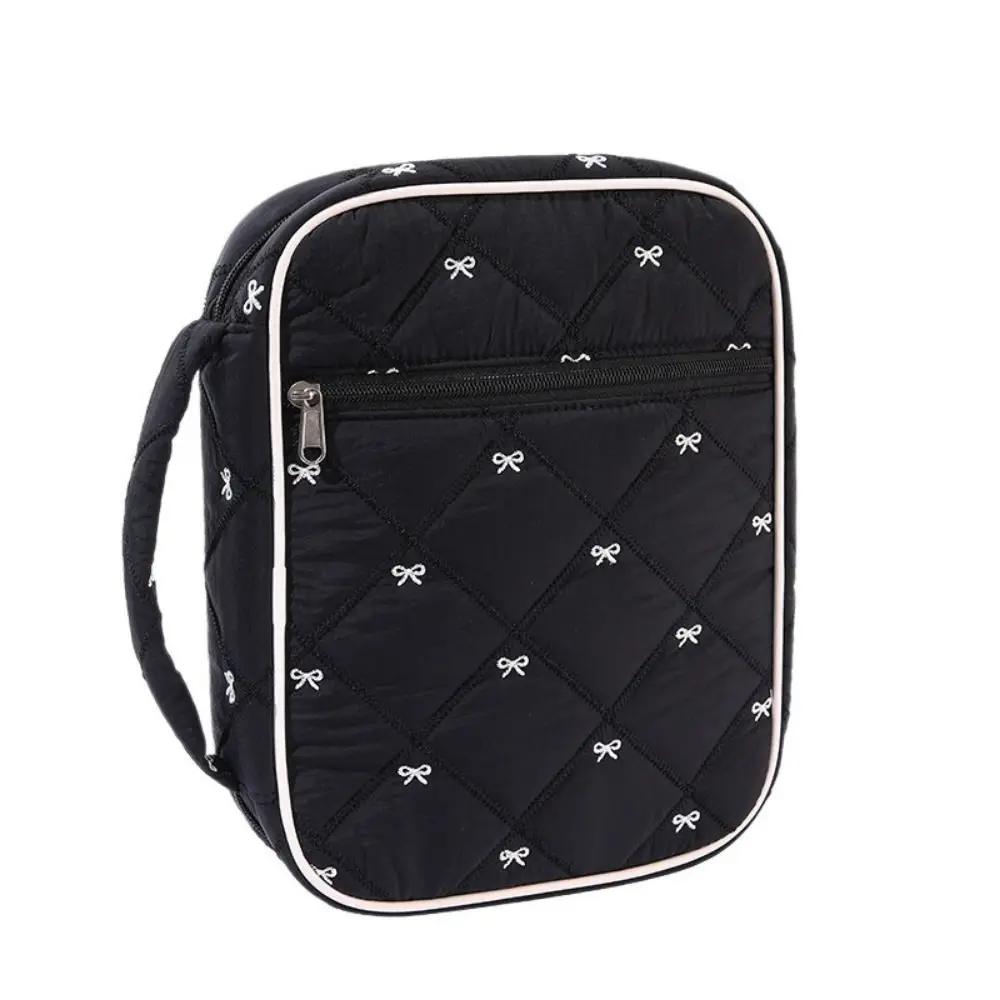 Portable Large Capacity Book Storage Bag Multiple Pocket Zipper Stationery Storage Organizer Dustproof Book Carrying Case Office