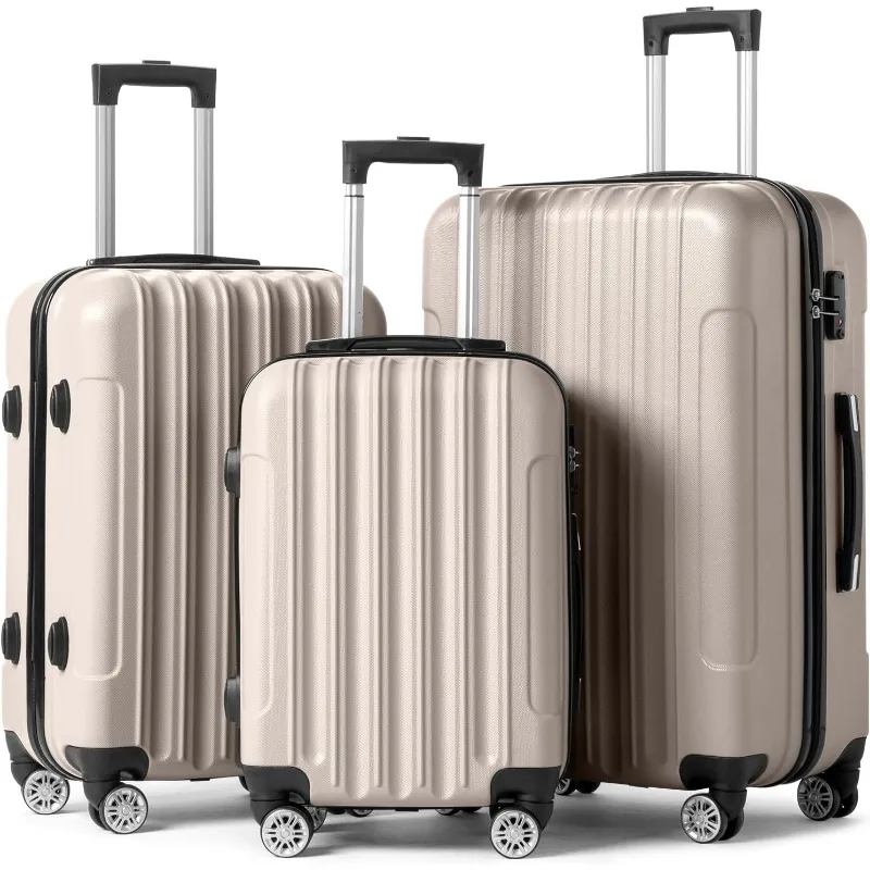 Imagem -05 - Hardside Carry on Suitcase Sets Rodas Spinner Tsa Lock Portátil Leve Bagagem Abs Conjunto de Bagagem