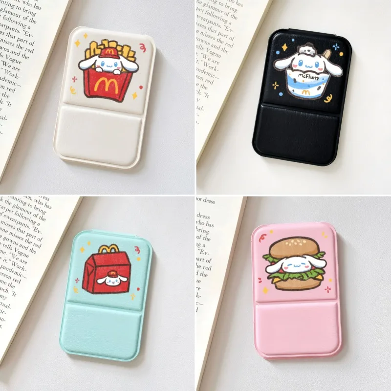 

Sanrio Cinnamoroll Simple Foldable Student Compact Mirror Desktop Makeup Mirror PU Leather Portable Handheld Makeup Mirror Gifts