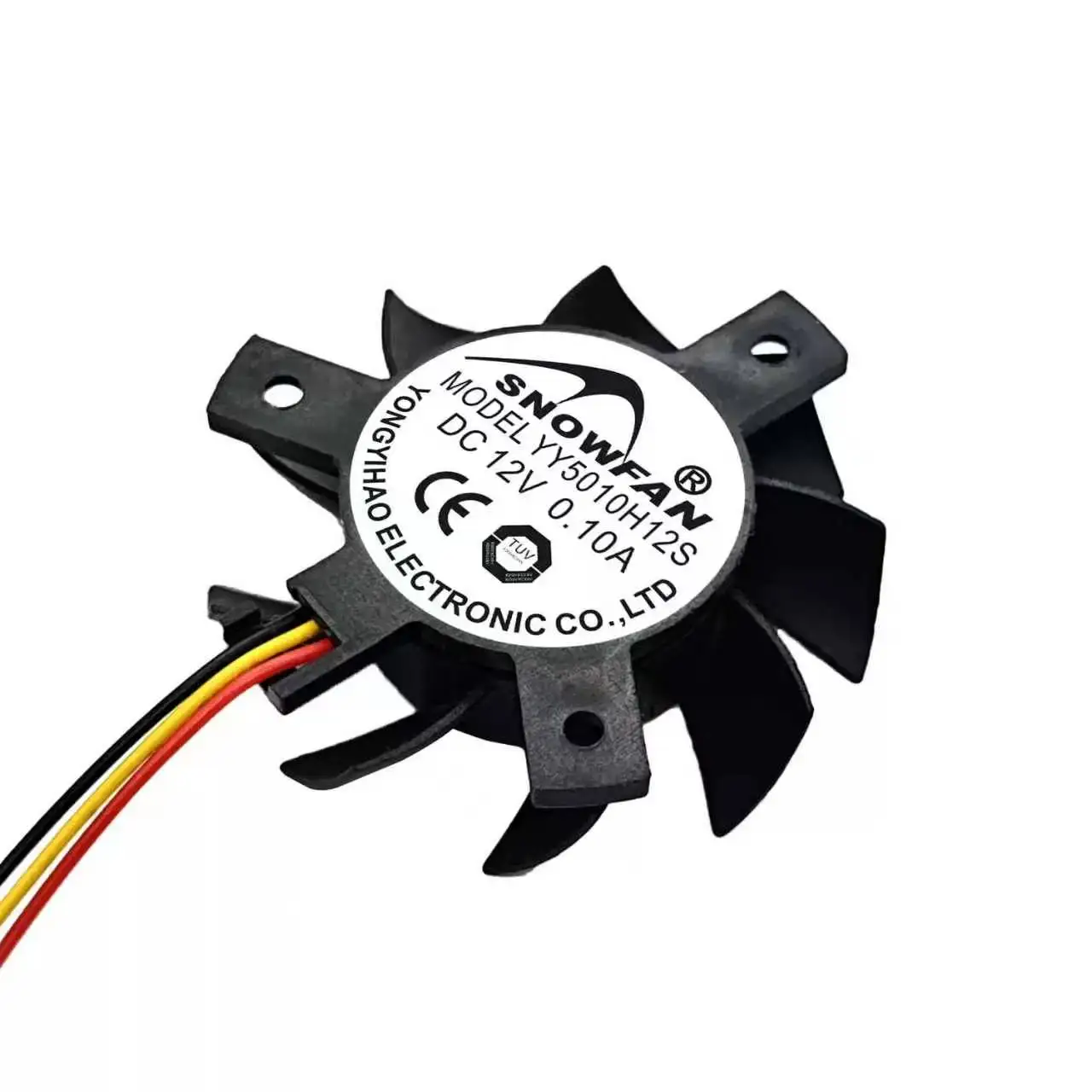 For SNOWFAN YY5010H12S DC 12V 0.10A 5010 50x10mm 3-Wire GPU VGA Graphics Card Heatsink Radiator Axial Cooling Fan CE TUV