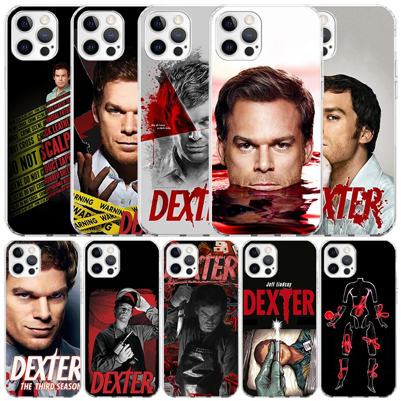 Capa de Celular Estampada Dexter Morgan para iPhone 16 17 Air 15 14 Pro Max 16E 17E 13 Mini 12 11 7 SE