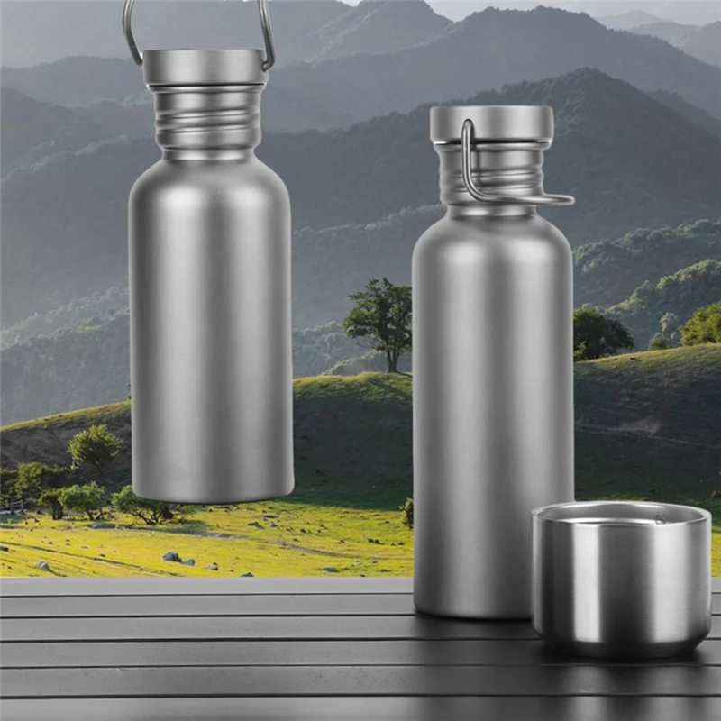 

AED4-Titanium Water Bottle - Ultralight, Leak-Proof, Reusable Sport Bottle For Cycling, Hiking, Camping