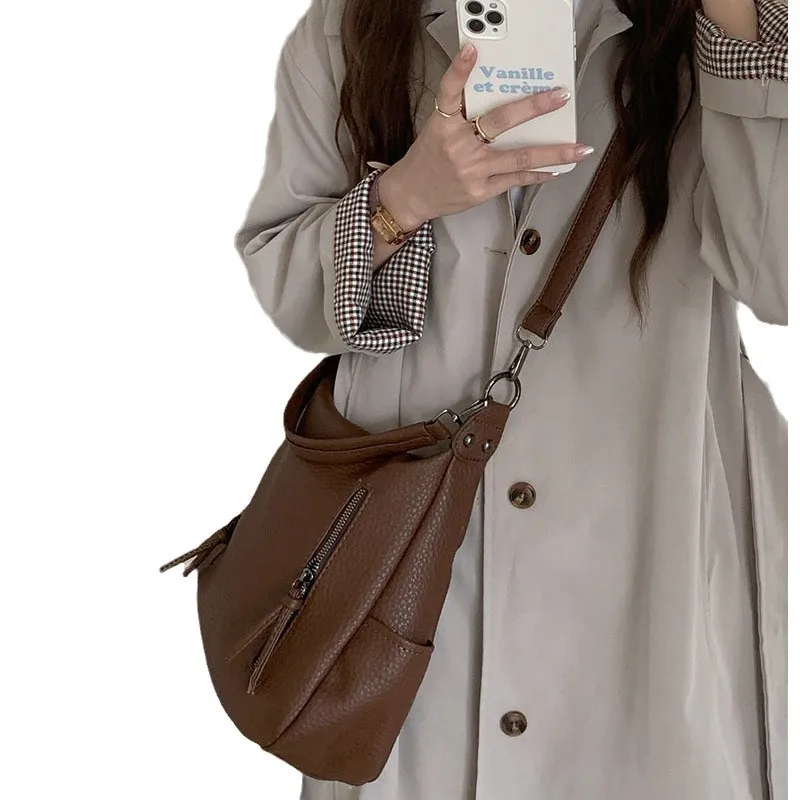 

2025 New Vintage Underarm Bag, Korean- Style Fashion Crossbody Bag, Large - Capacity Tote Handbag, Multi- Functional Women's Bag