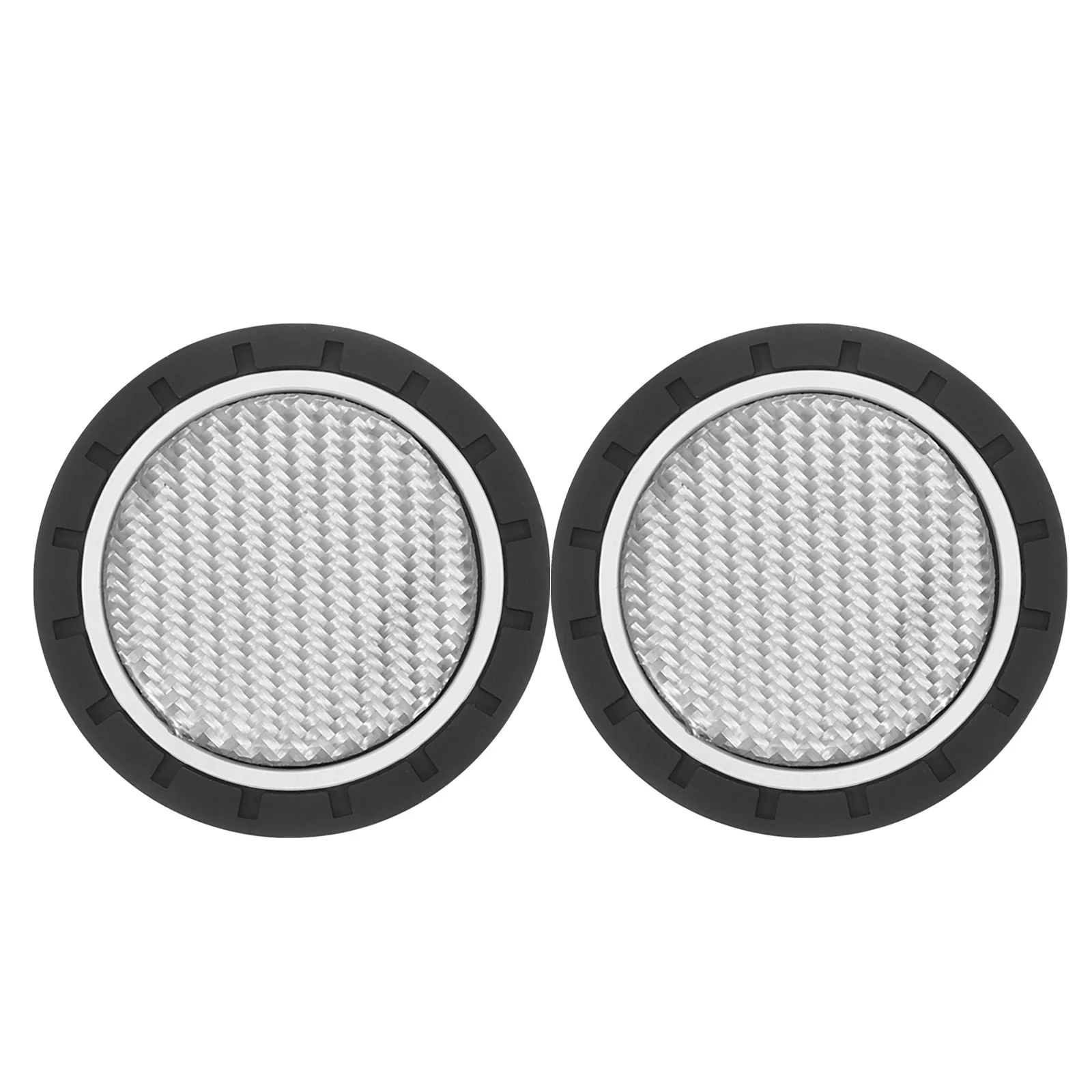 

2pcs Car Coasters For Cup Holders Carbon Fiber Non-Slip Cup Holder Pads Easy Clean Stylish Car Interior Accessories Decor Drink