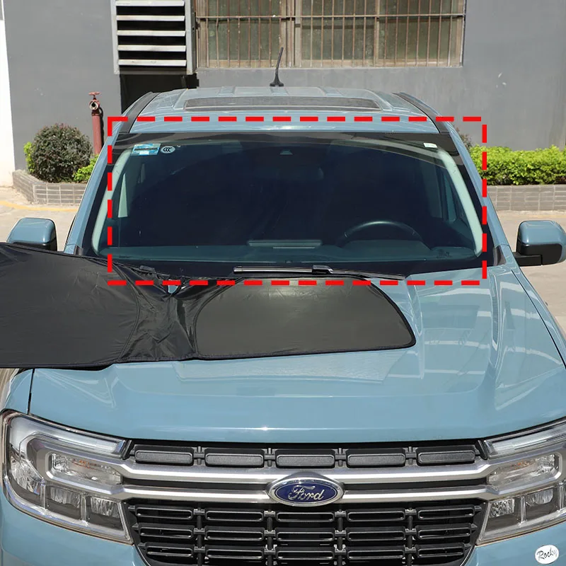 

Black Windshield Sun Shade Windshield Visor Cover UV Block Shield Cover Car Accessories Fit For Ford Maverick P758 2022-2025