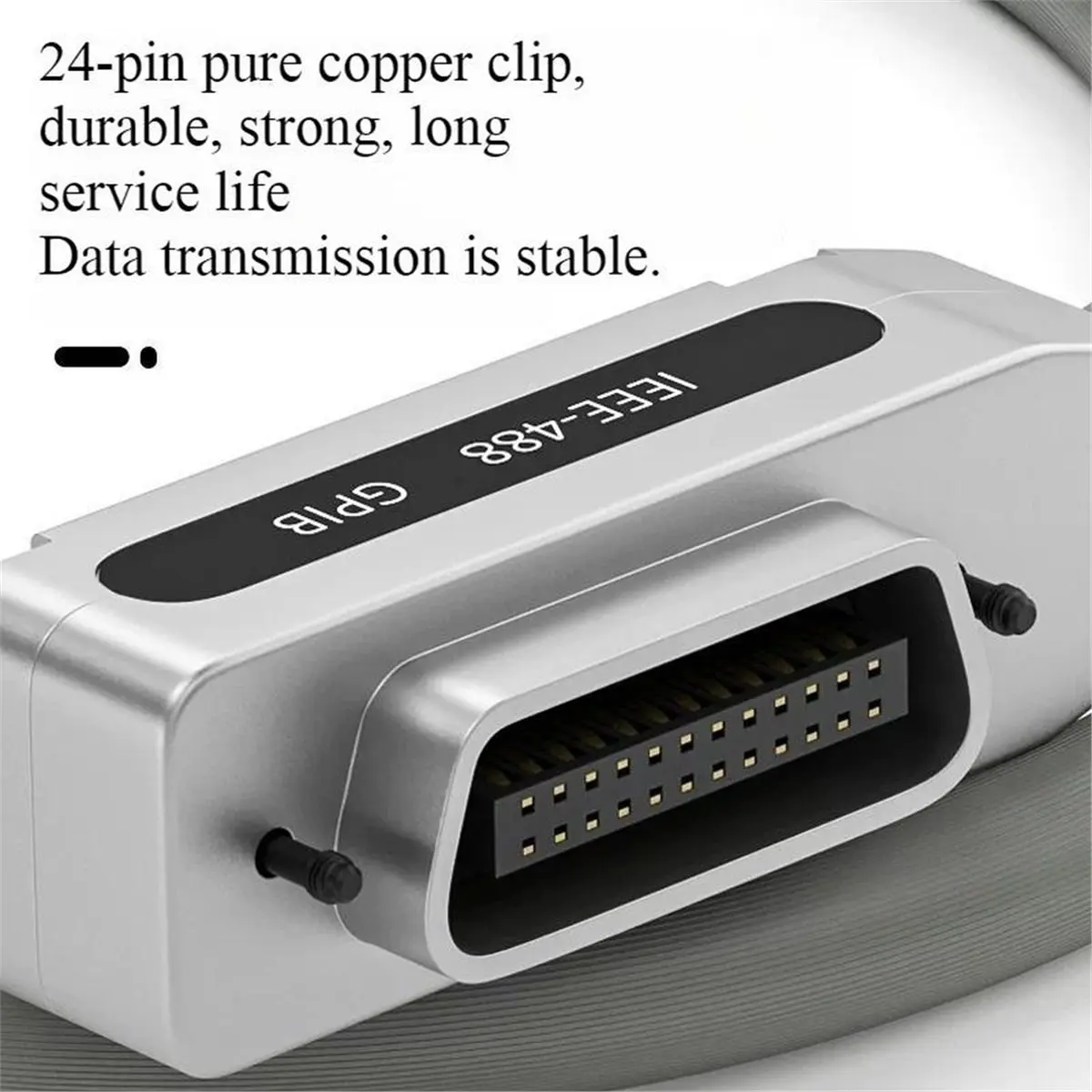 IEEE488 GPIB Data Cable Industrial PCI Motherboard Connection Cord 2M for Instrument Data Transmission, Test Equipment