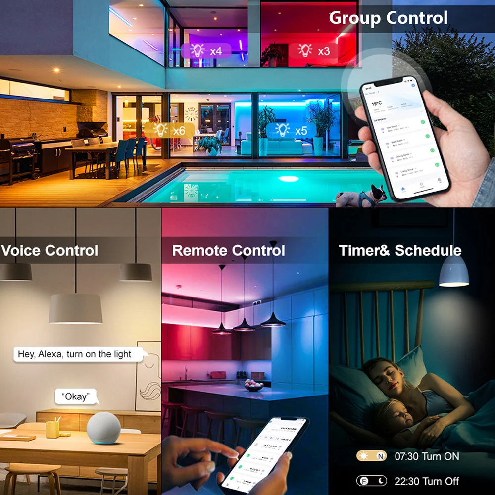 GU10 Zigbee/Wifi Led Glühbirne RGB CW WW Strahler Led-lampen Smart Led Lampe Arbeit Mit Alexa echo Hub Google Yandex Smartthings – Detail 6