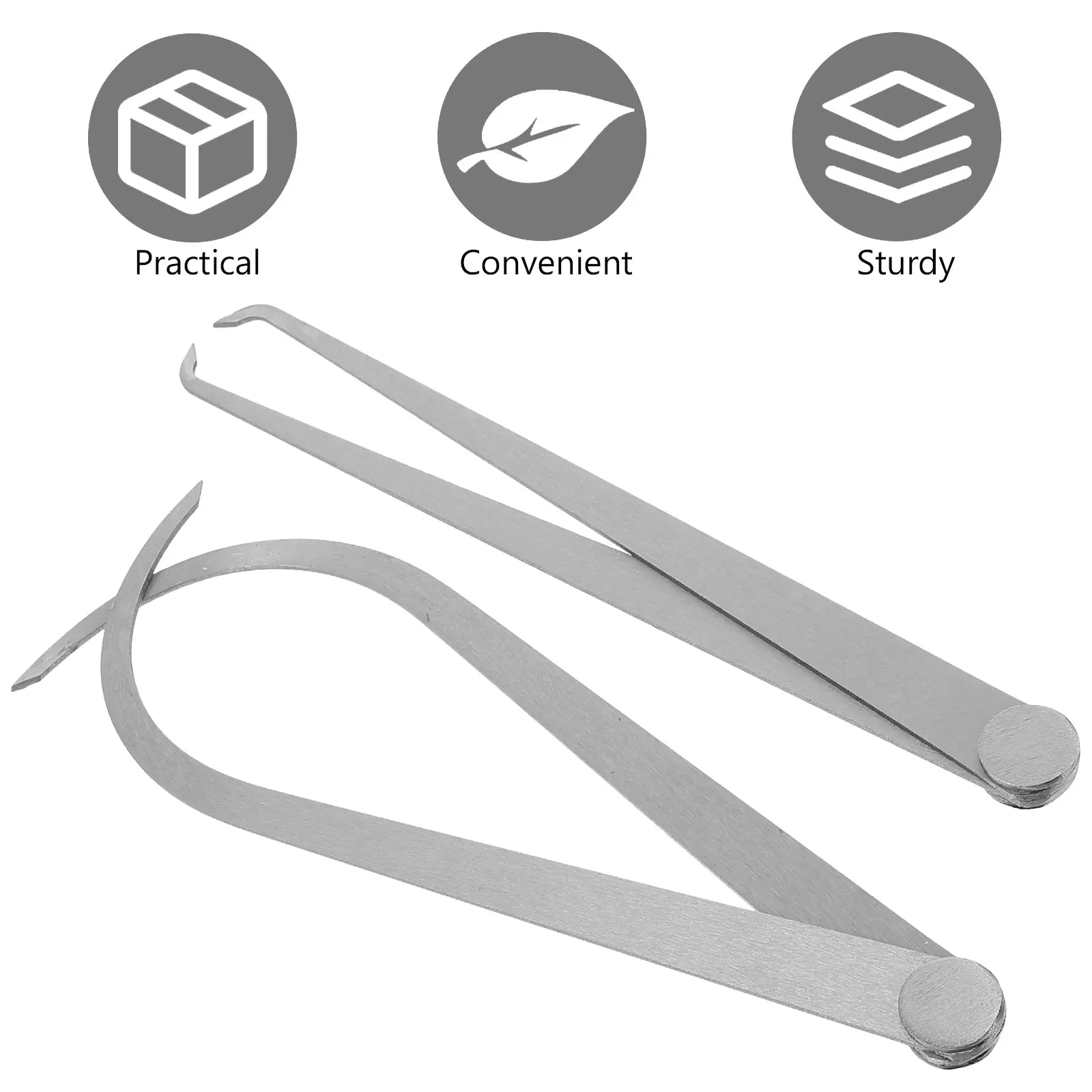 

2Pcs Inside Sculpture Caliper Set Steel Measuring Tool for Sculpture Pottery Tube Lightweight Caliper