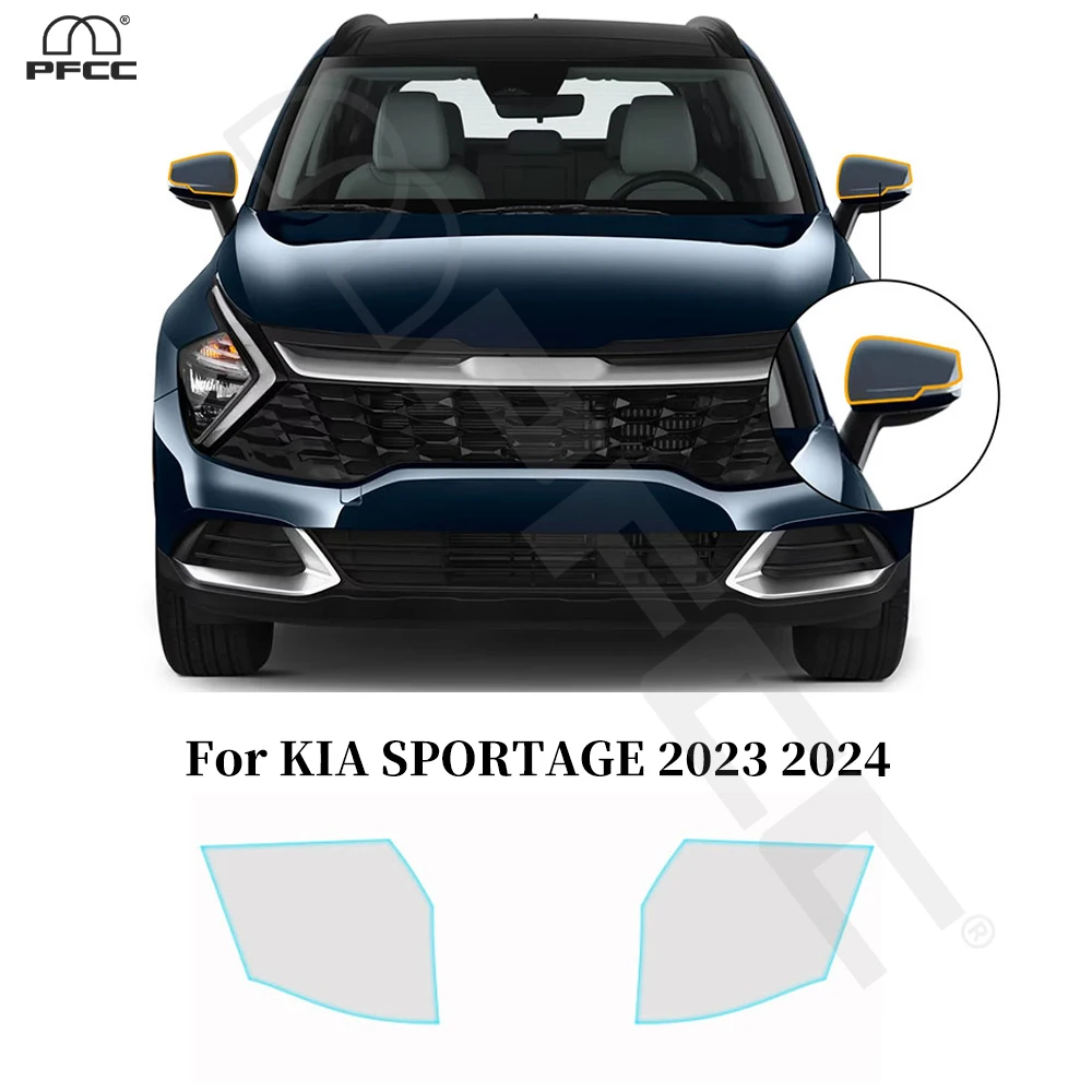 

Headlight Rearview Door Sills Triangle TPU Protection Film For KIA SPORTAGE 2023 2024 Anti-Scratch Precut Clear PPF Resistant